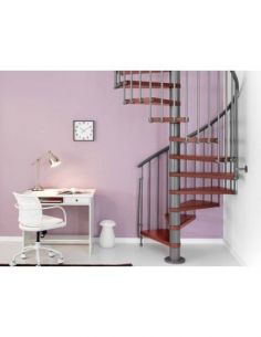 Scala a chiocciola in kit Fontanot MAGIA 70 legno e acciaio - eSaem.it