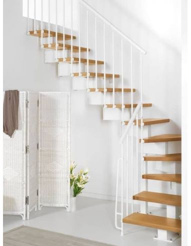 Scala a rampa in kit Fontanot Magia90 in legno e acciaio in promozione