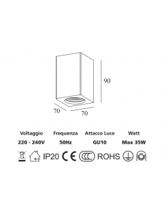 Luce da soffitto in gesso 2612 eSaem.it