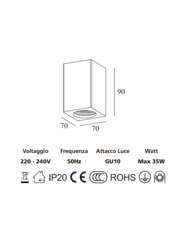 Luce da soffitto in gesso 2612 eSaem.it