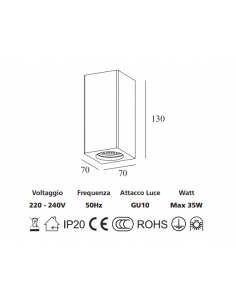 Luce da soffitto in gesso 2613 eSaem.it
