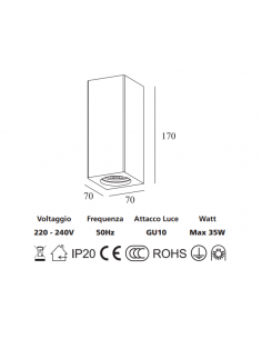 Luce da soffitto in gesso 2869 eSaem.it