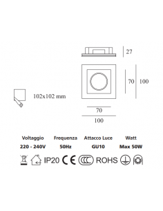 Luce da soffitto in gesso 2620 - eSaem.it