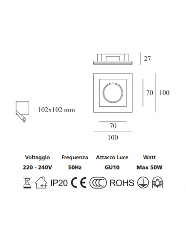 Luce da soffitto in gesso 2620 - eSaem.it