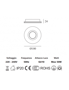 Luce da soffitto in gesso 2621 - eSaem.it