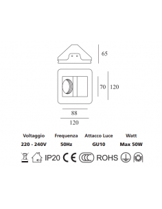 Luce da soffitto in gesso 2671 - eSaem.it