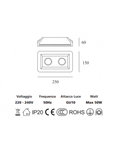 Luce da soffitto in gesso 2872 - eSaem.it