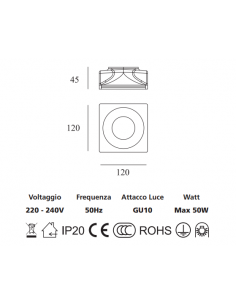 Luce da soffitto in gesso 2662 - eSaem.it