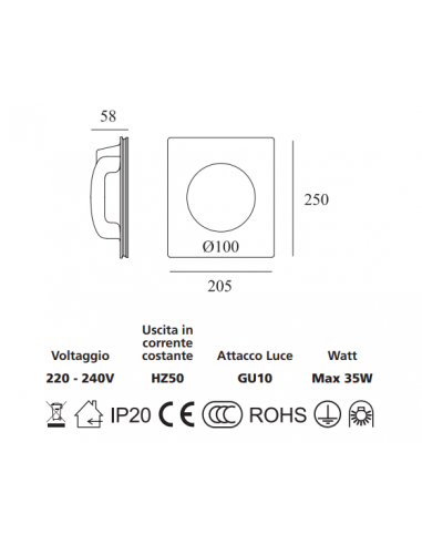 Luce da soffitto in gesso 2616 - eSaem.it