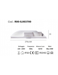 Luce da incasso in gesso 3700 - eSaem.it