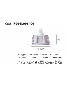 Luce da incasso in gesso 6400 - eSaem.it