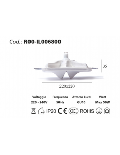 Luce da incasso in gesso 6800 - eSaem.it