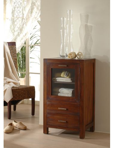 Mobiletto 2 cass. Antina vetro Rosa Splendiani eSaem.it