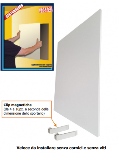 Botola d'ispezione in lamiera preverniciata bianca magnetica per cartongesso - eSaem.it