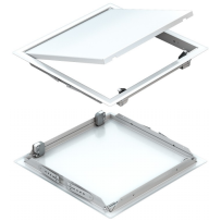 Botola d'ispezione in lamiera preverniciata bianca, con sistema di apertura push pull - eSaem.it