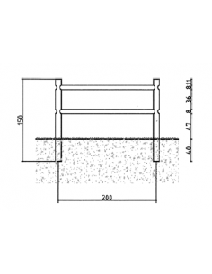 Recinzione due fori Losa Legnami- eSaem.it