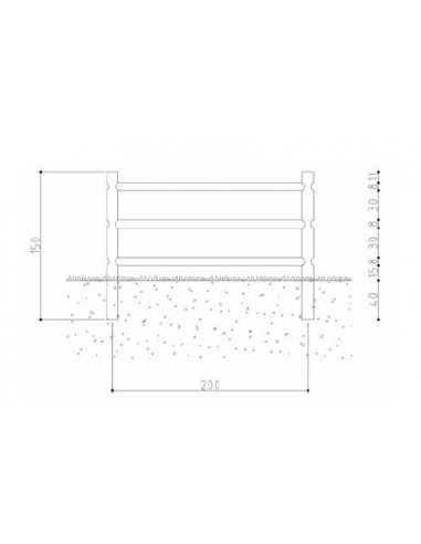 Recinzione tre fori Losa Legnami- eSaem.it