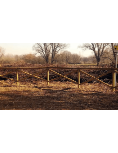 Recinzione croce di S. Andrea palo pieno Losa Legnami eSaem.it
