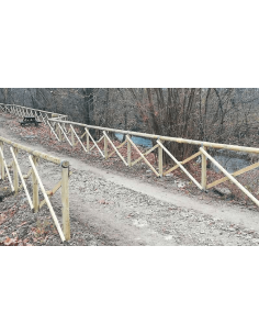 Recinzione croce di S. Andrea palo pieno Losa Legnami eSaem.it