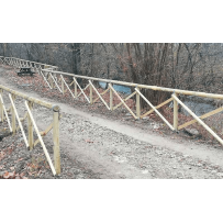 Recinzione croce di S. Andrea palo pieno Losa Legnami eSaem.it