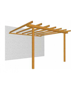 Pergola addossata Losa Legnami eSaem.it