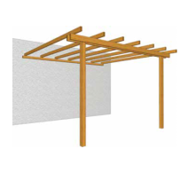 Pergola addossata Losa Legnami eSaem.it