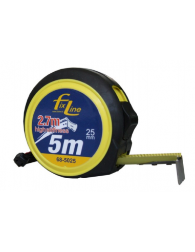 Flessometro gommato antiscivolo fettuccia alta resistenza professionale Fixline - eSaem.it