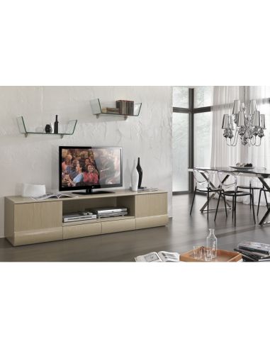 Porta TV "Opera" 2 ante 2 cassetti - eSaem.it - Rosa Splendiani