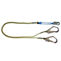 Cordino anticaduta doppio con assorbitore di energia