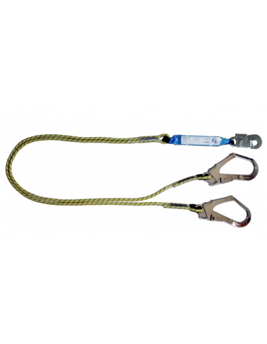 Cordino anticaduta doppio con assorbitore di energia