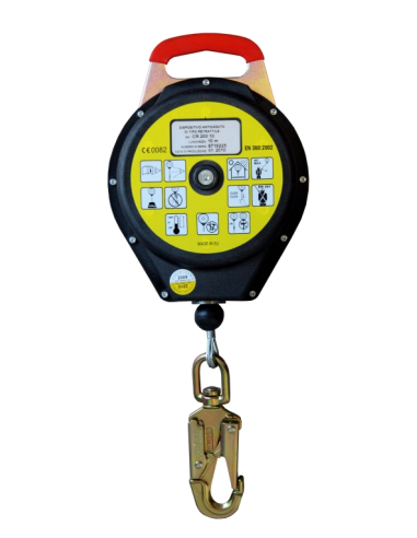 Dispositivo anticaduta retrattile con cavo in acciaio