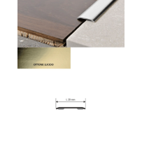 Vendita online profilo coprisoglia Proplate 20 ottone lucido autoadesivo - ai prezzi più bassi d'Italia! - eSAEM.it