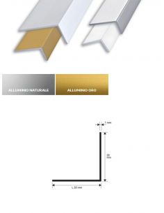 Vendita online profilo paraspigolo in alluminio anodizzato - ai prezzi più bassi d'Italia! - eSAEM.it