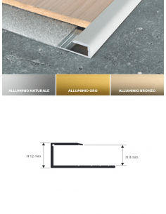 Vendita online profilo terminale Terminal in alluminio e ottone per pavimenti - eSAEM.it