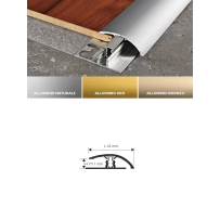 Vendita online profilo terminale Zero Curve 9 in alluminio anodizzato per pavimenti laminati - eSAEM.it