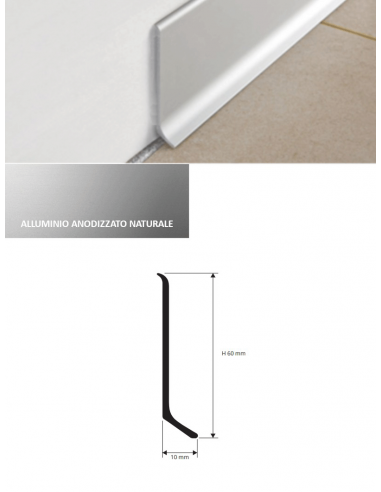 Vendita online paraspigolo in alluminio anodizzato naturale per tutti i pavimenti - eSAEM.it