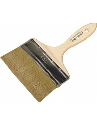 Pennello doppio spessore per velature, manico legno lungo