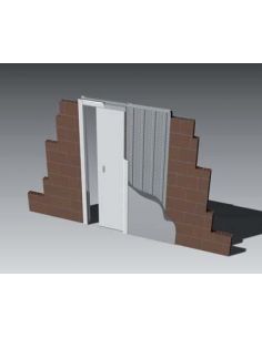Controtelaio per porte a scomparsa per intonaco