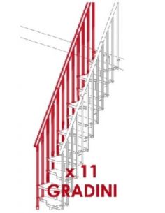 Kit ringhiera esterna per 11 gradini (MINI)