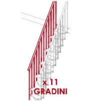 Kit ringhiera esterna per 11 gradini (MINI)