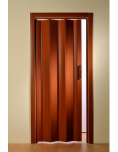 Porta a soffietto in PVC - Mogano