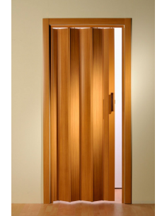 Porta a soffietto in PVC - Noce Chiaro