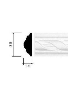CORNICE GESSO BIANCA (CF.15 MT) C 03627