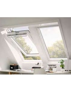 VELUX GGU - Finestra a bilico manuale in legno e poliuretano bianco - eSAEM.it