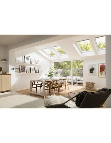 VELUX GGL INTEGRA SOLARE - Finestra a bilico solare in legno bianca - eSAEM.it
