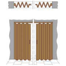 Porta a soffietto in PVC - PASTELLO e vetri COLORATI